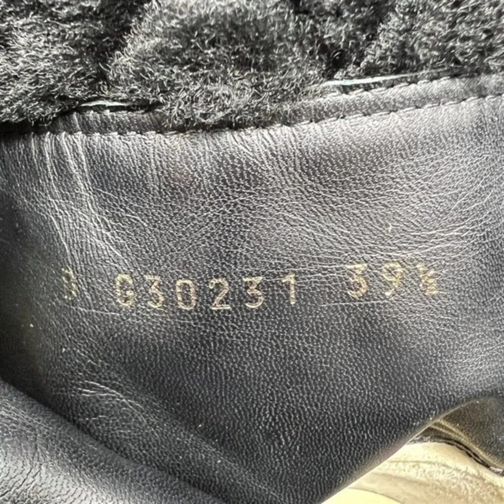 Chanel Quilted‎ Leather Shearling CC Mid Calf Winter Boots Black EU 39.5